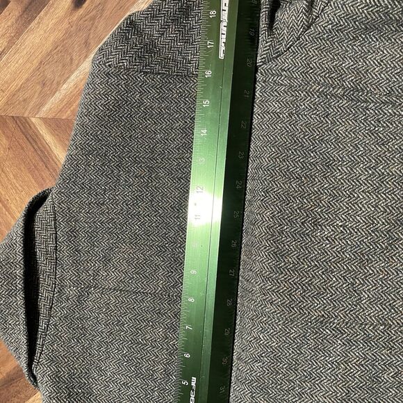 LL Bean Blazer Galway Jacket Herringbone Wool Silk Wool Blend‎ Button Up Large - Picture 8 of 10